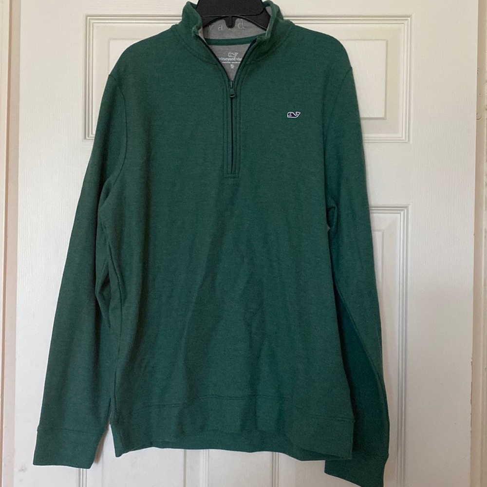 Vineyard Vines 3/4 Zip Sweater Dark Green Size XL Kids